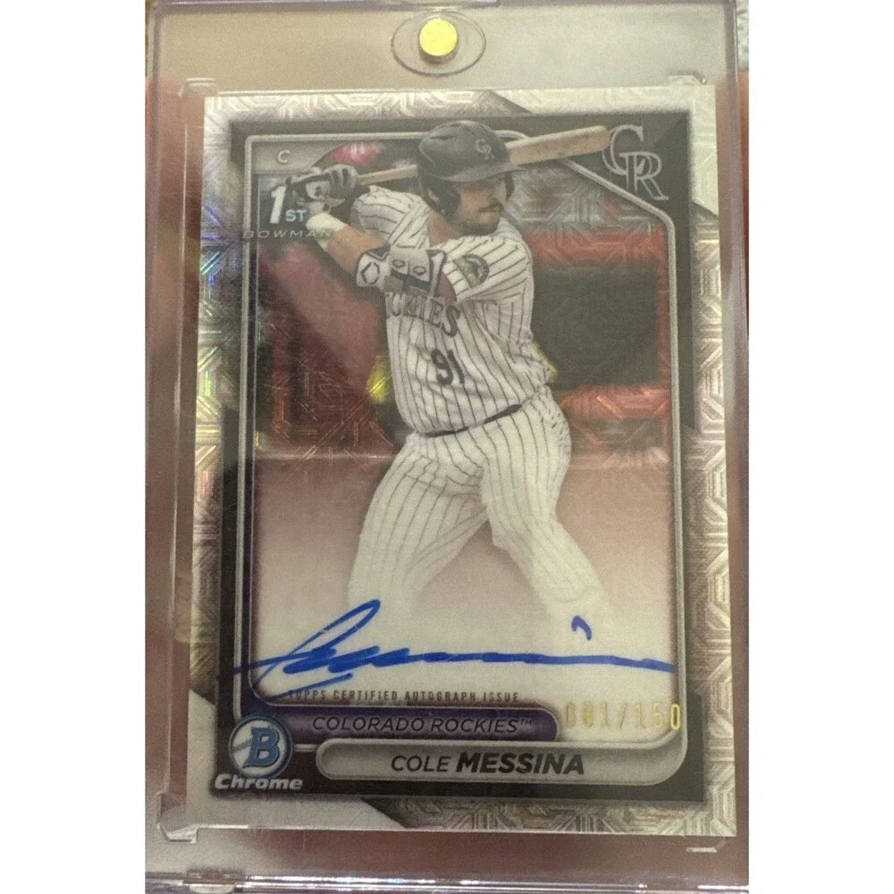 COLE MESSINA 2024 Bowman Chrome Draft 1st HTA Choice RC Autograph Auto #081/150